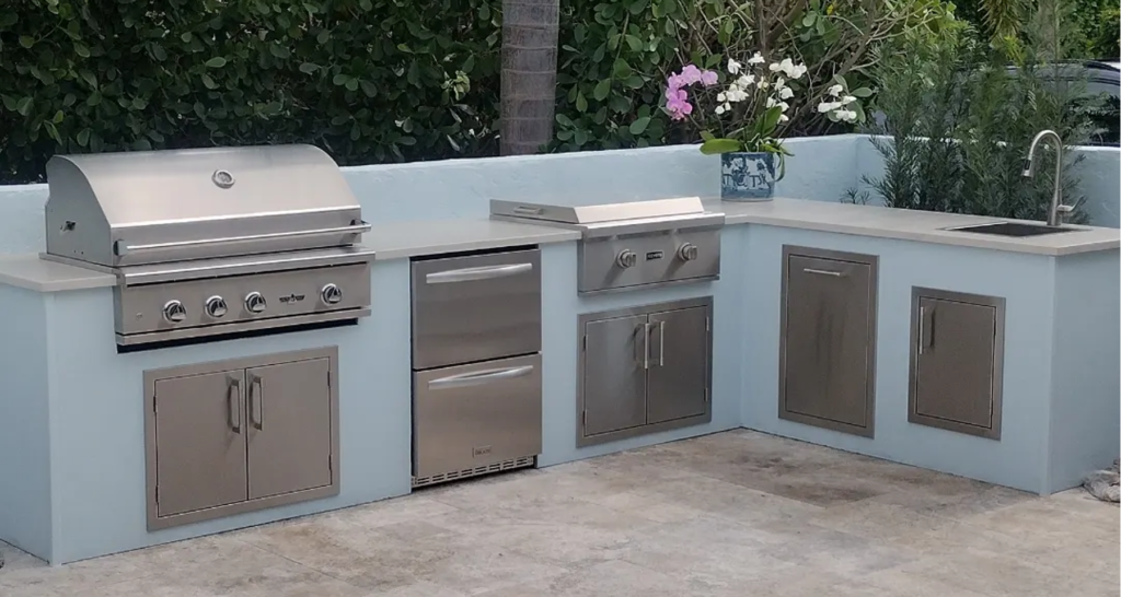 Outdoor Kitchen built in Naples FL by Concrete Concepts